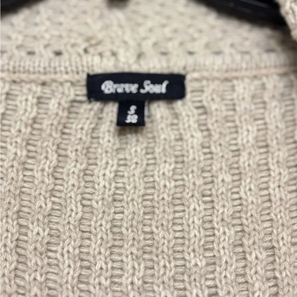 Brave Soul Women's Cream Open-Front Cardigan - Picture 3 of 6